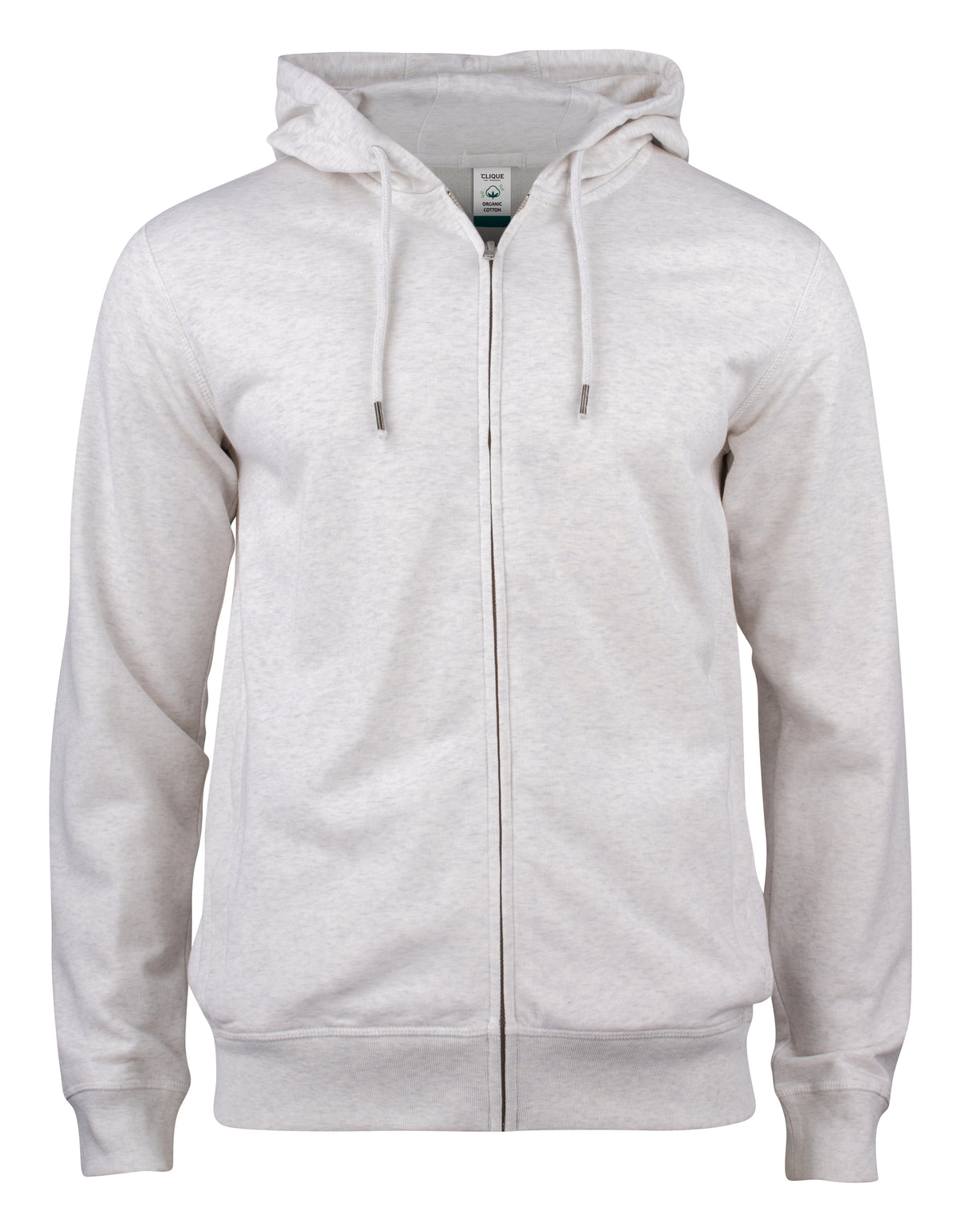Clique Premium OC vest met capuchon in naturel gemêleerd