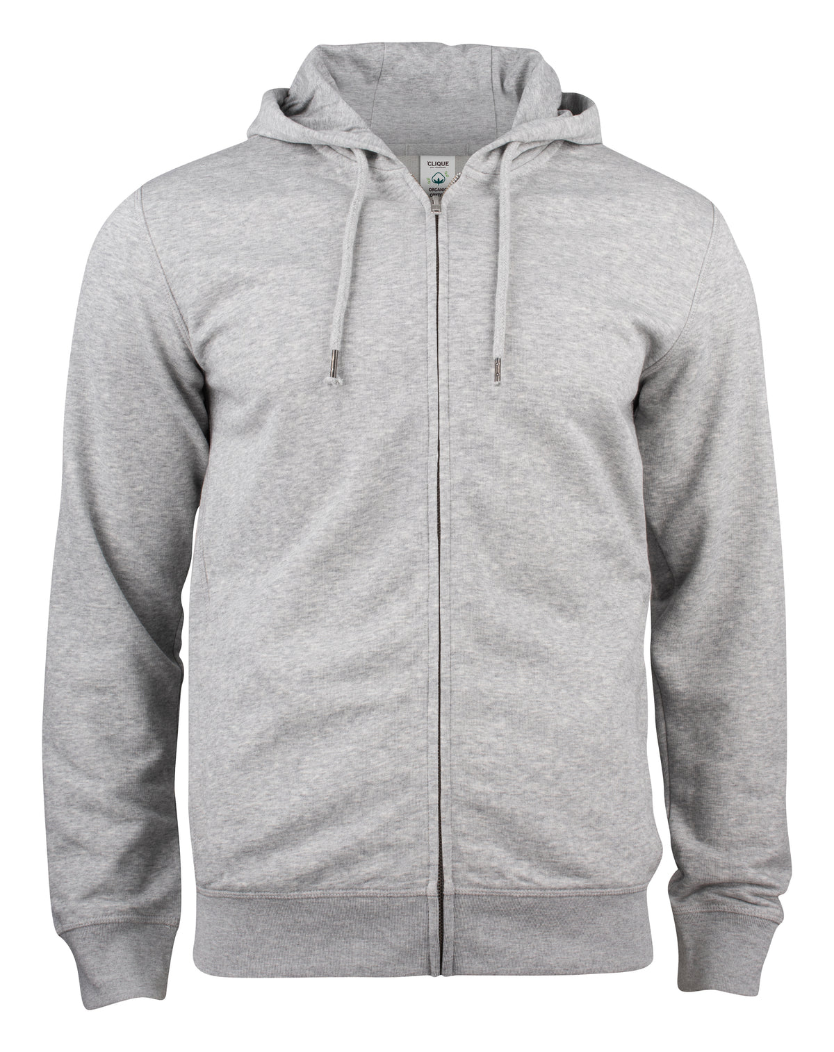 Clique Premium OC vest met capuchon in grijs gemêleerd