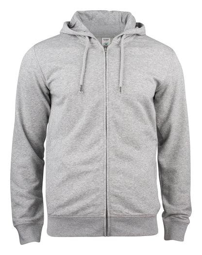 Clique Premium OC vest met capuchon in grijs gemêleerd