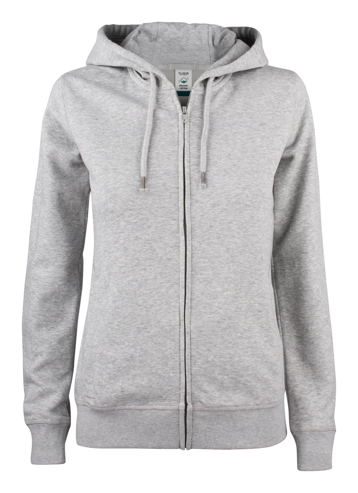 Clique Premium OC vest met capuchon dames in grijs gemêleerd