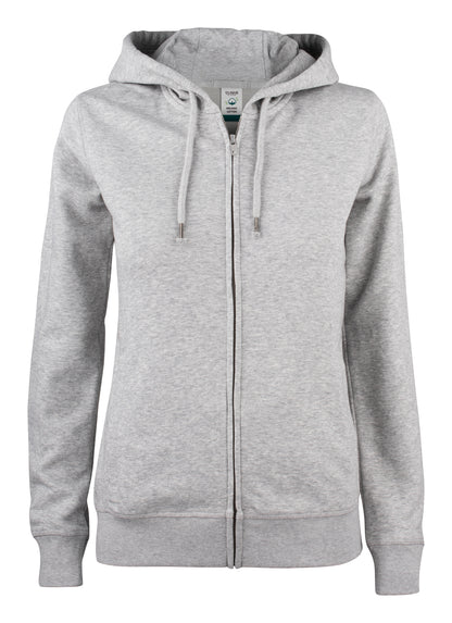 Clique Premium OC vest met capuchon dames in grijs gemêleerd