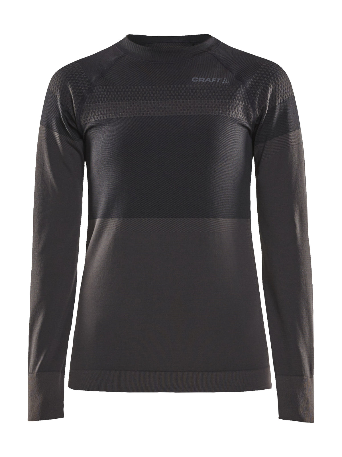 Craft Warm Intensity T-shirt met lange mouw dames in zwart/titanium