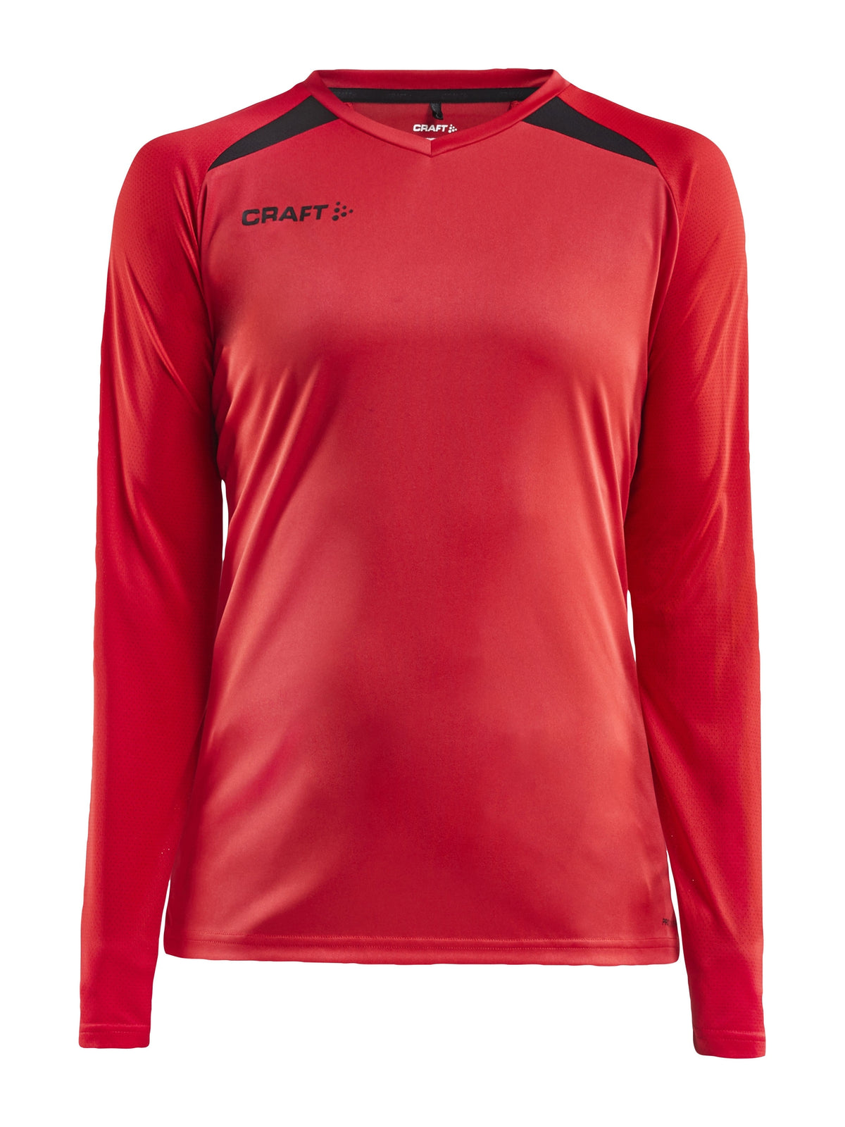 Craft PRO Control Impact T-shirt met lange mouw dames in helderrood/zwart