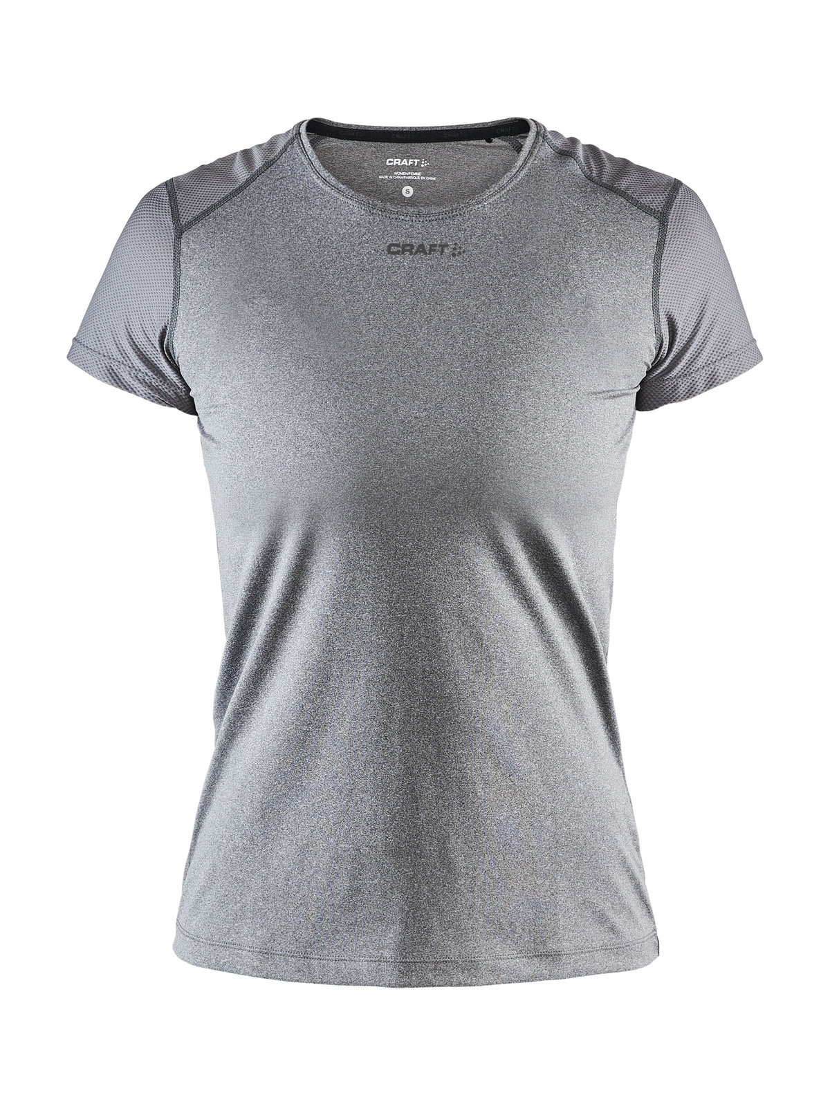 Craft ADV Essence Slim T-shirt dames in donkergrijs gemêleerd