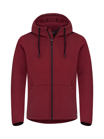 Cutter & Buck Pemberton vest met capuchon heren in bikerrood