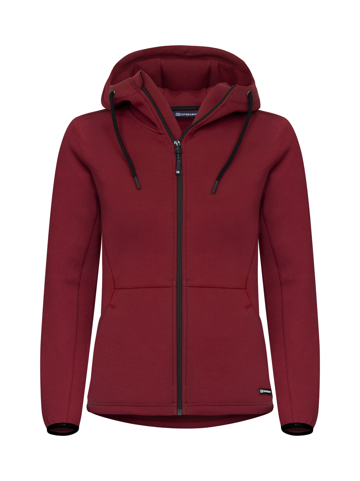 Cutter & Buck Pemberton vest met capuchon dames in bikerrood