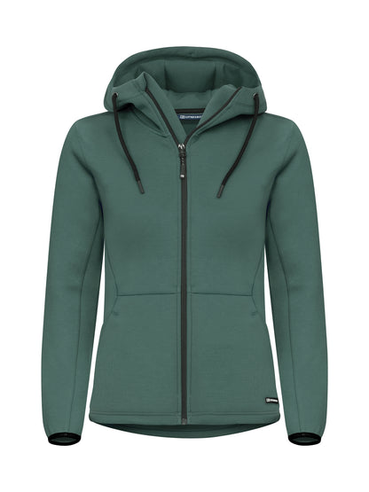 Cutter & Buck Pemberton vest met capuchon dames in dennengroen