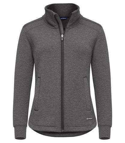 Cutter & Buck Pemberton Cardigan vest dames in antraciet gemêleerd