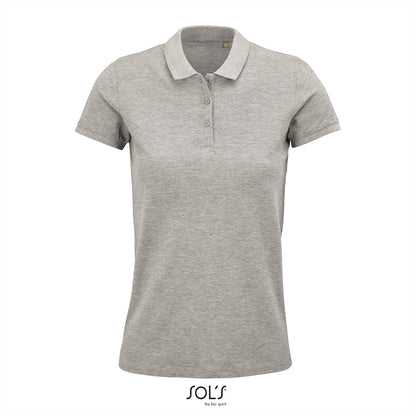 SOL'S Planet polo dames in grijs gemêleerd
