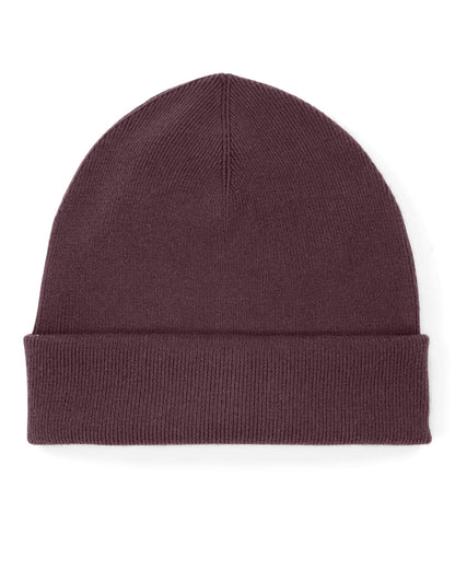 Rib Beanie 2.0 in rood bruin