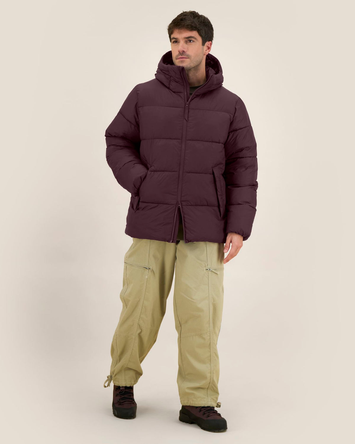 Puffer 2.0 in rood bruin