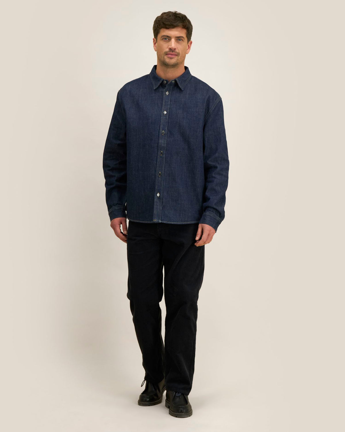 Palmer in donkere denim