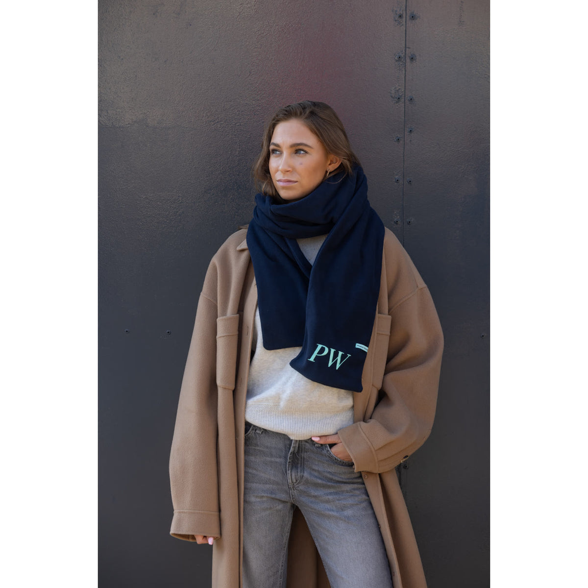 Hooded Scarf - Recycled Knitted