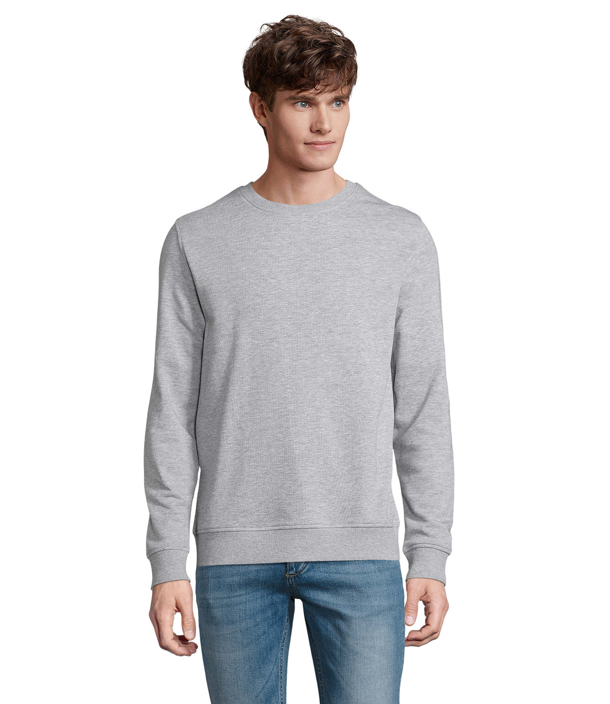 SOL'S Comet sweater in grijs gemêleerd