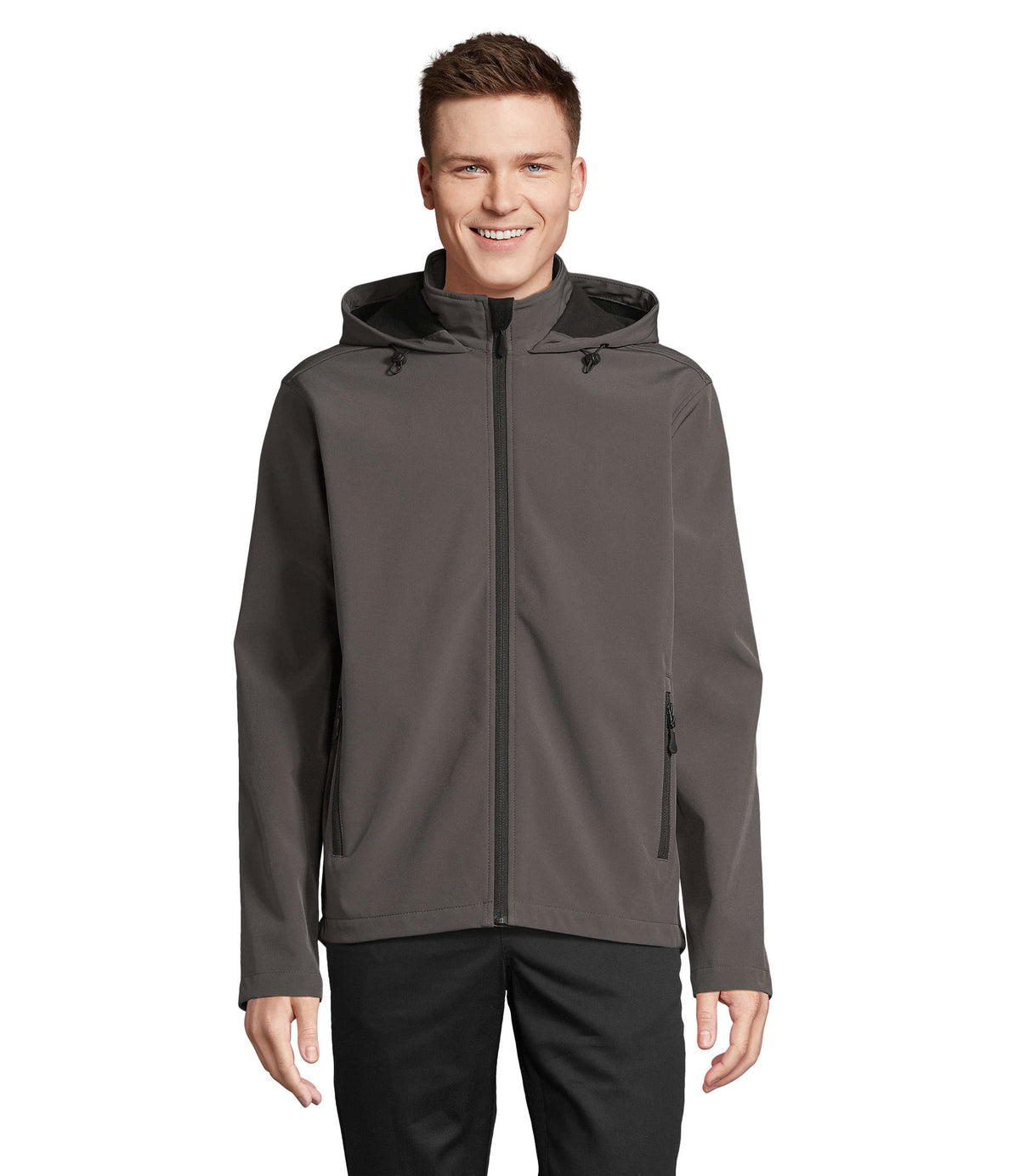 SOL'S Race softshell jas heren in antraciet